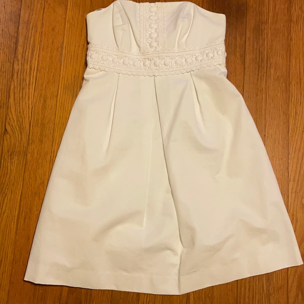 Lilly Pulitzer Ivory Strapless Dress